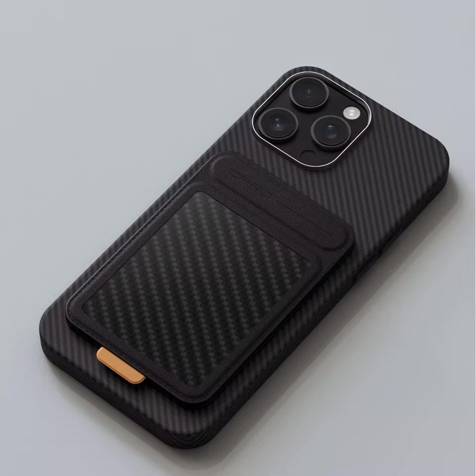 Carbon fiber Magnetic mobile phone card holder MagSafe Card Holder iPhone 15 16 card holder