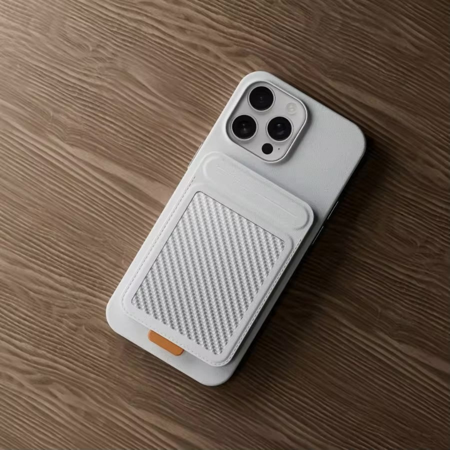 Carbon fiber Magnetic mobile phone card holder MagSafe Card Holder iPhone 15 16 card holder