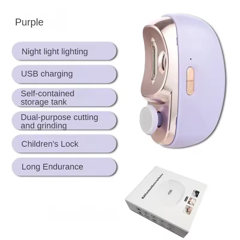 1 Pcs Electric Automatic Nail Clipper Manicure Nail Trimmer For Adult