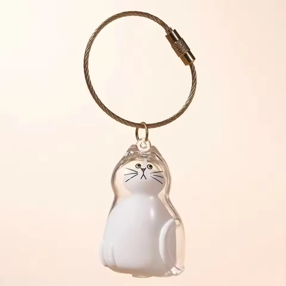 Pet Hair Memorial Resin Storage Capsule Creative Cat/Dog Hair Pendant Unique Keychain Novel Trendy Souvenir Car Decorate Gift