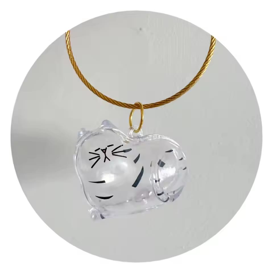 Pet Hair Memorial Resin Storage Capsule Creative Cat/Dog Hair Pendant Unique Keychain Novel Trendy Souvenir Car Decorate Gift