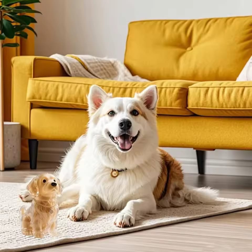 Pet Hair Memorial Resin Storage Capsule Creative Cat/Dog Hair Pendant Unique Keychain Novel Trendy Souvenir Car Decorate Gift