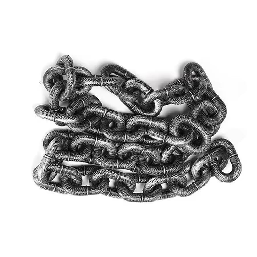 Simulated Iron Chain Dog with Dog Chain Traction Rope Dog Rope Funny Outdoor Plastic Thick Chain