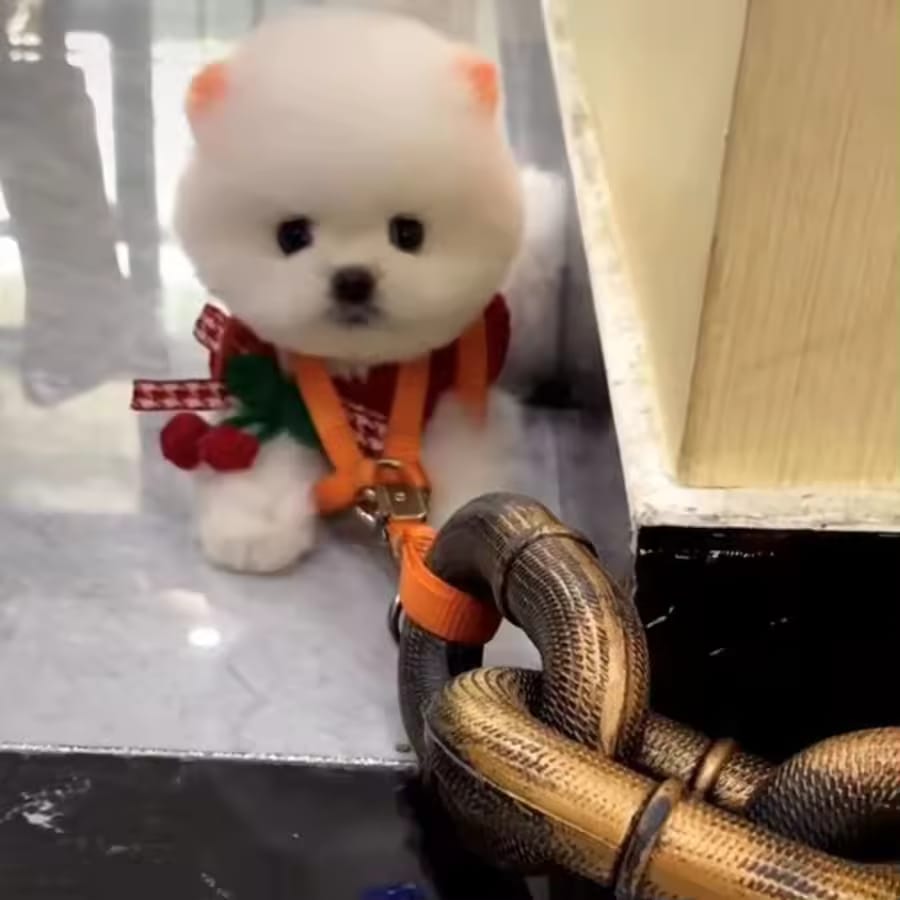 Simulated Iron Chain Dog with Dog Chain Traction Rope Dog Rope Funny Outdoor Plastic Thick Chain